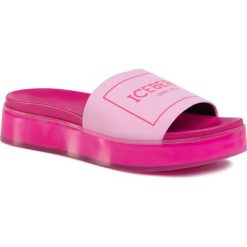 Klapki ICEBERG - F.Do 7 20EID1695A Fuxia. Różowe klapki damskie Iceberg, bez wzorów, ze skóry ekologicznej, bez obcasa. W wyprzedaży za 619,00 zł.