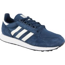 Granatowe Buty adidas Forest Grove M CG5675. Niebieskie buty sportowe męskie Adidas, ze skóry, bez zapięcia. W wyprzedaży za 349,00 zł.