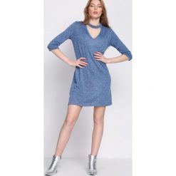 Ciemnoniebieska Sukienka Moon Light. Niebieskie sukienki hiszpanki Born2be, m, midi. Za 39,99 zł.