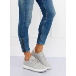 Buty sportowe szare ZOANIA. Szare buty sportowe damskie FunKee.pl, bez wzorów, z tkaniny, klasyczne. Za 92,69 zł.