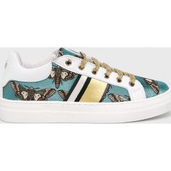 Pollini - Buty. Zielone buty sportowe damskie marki Pollini, bez wzorów, ze skóry, sportowe. Za 939,90 zł.