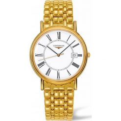 LONGINES Présences L4.790.2.11.8. Białe zegarki męskie marki LONGINES, złote. Za 3870,00 zł.