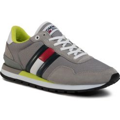 Sneakersy TOMMY JEANS - Casual Tommy Jeans Sneaker EM0EM00399 Antique Silver PRT. Szare sneakersy męskie Tommy Jeans, bez zapięcia. W wyprzedaży za 279,00 zł.