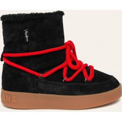 Pepe Jeans - Śniegowce Brixton Warm. Czarne śniegowce damskie Pepe Jeans, z jeansu, na zamek. W wyprzedaży za 179,90 zł.