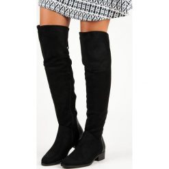 ZAMSZOWE KOZAKI NAD KOLANO. Szare buty zimowe damskie marki FILIPPO, z zamszu. Za 140,90 zł.