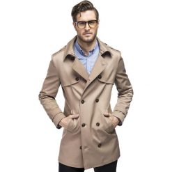 Płaszcz ALVARO PSES000058. Pomarańczowe płaszcze męskie Giacomo Conti, m, bez wzorów, z elastanu, eleganckie, bez kaptura. Za 599,00 zł.