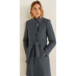 Mango - Płaszcz Tierra2. Szare płaszcze damskie wełniane Mango, l, w paski. Za 549,90 zł.
