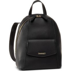 Plecak TWINSET - Zaino 201TO8042 Nero 00006. Czarne plecaki damskie Twinset, bez wzorów, ze skóry ekologicznej. W wyprzedaży za 499,00 zł.