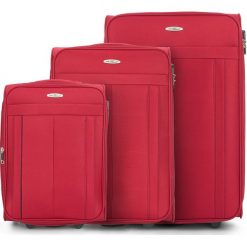 Zestaw walizek V25-3S-27S-30. Czerwone walizki marki Wittchen. Za 434,31 zł.