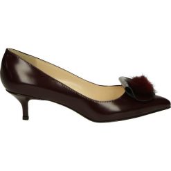 Czółenka - 8013 ABR BORD. Brązowe buty ślubne damskie Venezia, ze skóry. Za 249,00 zł.