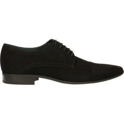 Półbuty RIDGE. Czarne buty wizytowe męskie Gino Rossi, bez wzorów, ze skóry, eleganckie, na sznurówki. Za 249,90 zł.