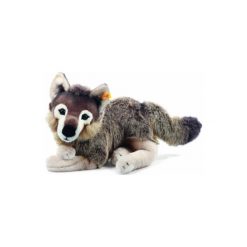 Przytulanki i maskotki: STEIFF Maskotka Piesek Wilk 40 cm kolor szary/brązowy