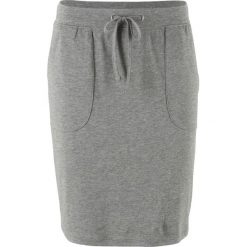 Spódnica ze stretchem i wiązanym paskiem bonprix szary melanż. Szare spódniczki damskie bonprix, melanż. Za 37,99 zł.