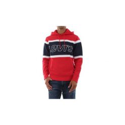 Bluzy Levis 81954 0000 PIECED HOODIE. Czerwone bluzy męskie Levi's®, s, bez wzorów, bez kołnierzyka, bez rękawów, bez kaptura. Za 314,26 zł.