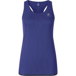 Top sportowy "Yotta" w kolorze niebieskim. Niebieskie topy damskie Odlo Women, xs, bez wzorów, z materiału, z okrągłym kołnierzem. W wyprzedaży za 129,95 zł.