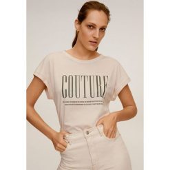 Mango - T-shirt Cou. Bluzki damskie Mango, s, z nadrukiem, z bawełny, z okrągłym kołnierzem. Za 59,90 zł.