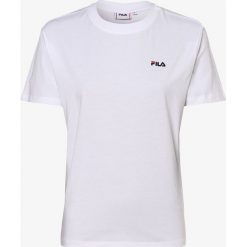 FILA - T-shirt damski, biały. Białe t-shirty damskie Fila, m, z haftami, z dżerseju, bez kołnierzyka. Za 119,95 zł.