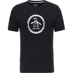 T-shirty męskie z nadrukiem: Original Penguin DISTRESSED CIRCLE LOGO TEE Tshirt z nadrukiem true black