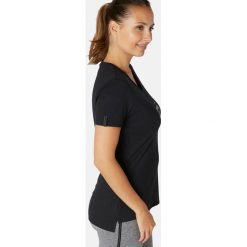 Koszulka krótki rękaw slim Gym & Pilates 510 damska. Różowe t-shirty damskie NYAMBA, xl, bez wzorów, z elastanu, bez kołnierzyka, z krótkim rękawem, krótkie, bez kaptura, na jogę i pilates. Za 44,99 zł.