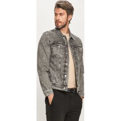 Calvin Klein Jeans - Kurtka jeansowa. Szare płaszcze męskie Calvin Klein Jeans, s, bez wzorów, z elastanu, krótkie, bez kaptura. Za 449,90 zł.
