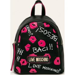 Love Moschino - Plecak. Czarne plecaki damskie Love Moschino, z aplikacjami, ze skóry, eleganckie. Za 799,90 zł.