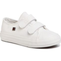 Trampki BIG STAR - GG374010 White. Białe półbuty dziewczęce BIG STAR, bez wzorów, z gumy, na rzepy. Za 109,00 zł.