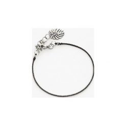 JEDWABNA BRANSOLETKA MONSTERA. Szare bransoletki damskie Vander jewelery, z jedwabiu, ze stali. Za 79,00 zł.