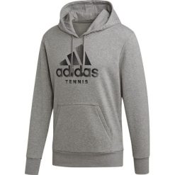 Bluza męska tenisowa adidas szara FJ3889. Szare bluzy męskie Adidas, m, z bawełny, z kapturem. Za 245,00 zł.