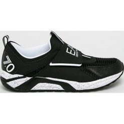 EA7 Emporio Armani - Buty. Czarne buty sportowe męskie EA7 Emporio Armani, z gumy, bez zapięcia. W wyprzedaży za 629,90 zł.