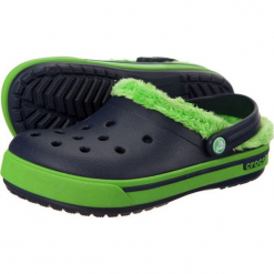 Buty dziecięce Crocband 2.5 Winter Clog navy/lime green r. 24-26. Niebieskie buciki niemowlęce Crocs. Za 99,64 zł.