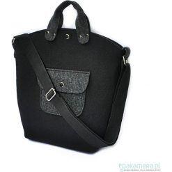 BiGGest BaG - vol.1 antracyt i czerń. Czarne torebki klasyczne damskie marki Pakamera, bez wzorów, na ramię, bez dodatków. Za 130,00 zł.