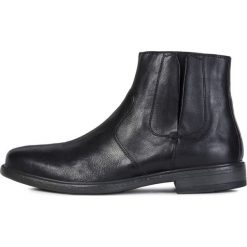 Geox męskie buty za kostkę Terence U947HD 0001J 46 czarny. Czarne buty wizytowe męskie Geox, ze skóry, na zamek. Za 589,00 zł.