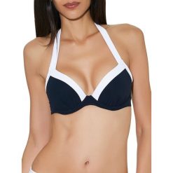 Biustonosz bikini "Summer Lounge" w kolorze granatowo-białym. Czarne stroje kąpielowe dwuczęściowe damskie Aubade Beachwear & Dessous. W wyprzedaży za 216,95 zł.