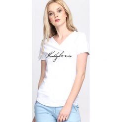 Biały T-shirt This My Dream. Białe bluzki damskie marki Born2be, m. Za 39,99 zł.