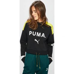 Puma - Bluza. Czarne bluzy damskie Puma, s, z nadrukiem, z elastanu, bez rękawów, bez kaptura. W wyprzedaży za 239,90 zł.