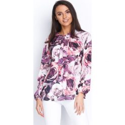 Bluzki asymetryczne: Fioletowa Bluzka Magic Peony