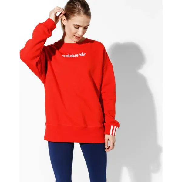 Adidas Bluza Coeeze Sweat Coeeze , czerwony, rozmiar S. Czerwone bluzy damskie Adidas, s, w paski, z bawełny, bez rękawów, bez kaptura. W wyprzedaży za 179,99 zł.