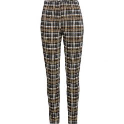 Legginsy bonprix brązowo-czarny w kratę. Pomarańczowe legginsy damskie bonprix, bez wzorów. Za 109,99 zł.