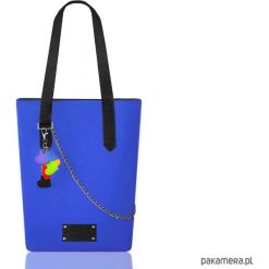 Torebki klasyczne damskie: Torba z filcu XL KOBALTOWA