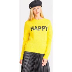 SWETER MY TWIN TWINSET. Żółte swetry damskie Twinset, s, z aplikacjami, z wełny, bez rękawów, bez kaptura. Za 353,40 zł.