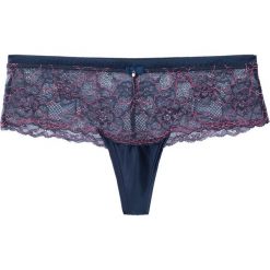 Stringi: Stringi „hipster” bonprix ciemnoniebiesko-różowo-brązowy