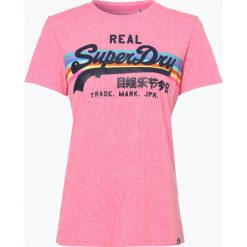 Superdry - T-shirt damski, różowy. Różowe t-shirty damskie marki Superdry, m, z nadrukiem, bez kołnierzyka. Za 149,95 zł.