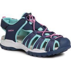 Sandały GEOX - J Borealis G. B J020WB 05015 CF44A D Navy/Aqua. Niebieskie sandały dziewczęce Geox, ze skóry ekologicznej, bez zapięcia. Za 309,00 zł.