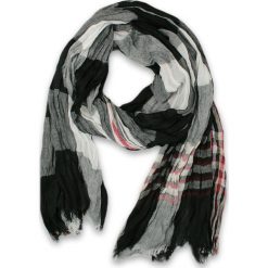Męski, Lekki Szalik Wiosenno-Jesienny, Biało-Szary - 100% WISKOZA - Alties SZAALTS0011. Szare szaliki męskie Alties, na wiosnę, z wiskozy. Za 39,00 zł.