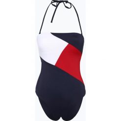 Tommy Hilfiger - Damski strój kąpielowy, niebieski. Niebieskie stroje kąpielowe damskie TOMMY HILFIGER, xl, bez wzorów, klasyczne. Za 449,95 zł.