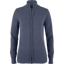 Golfy damskie: Sweter rozpinany bonprix jagodowy