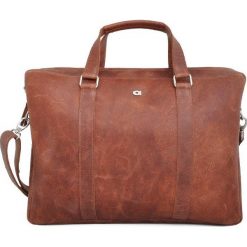 Skórzana torba na laptopa 15" unisex DAAG Funky Go! 38 jasnobrązowa. Pomarańczowe torby męskie skórzane daag, bez wzorów, ze skóry. Za 439,99 zł.