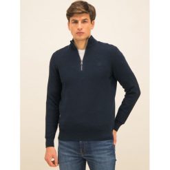 Sweter Marc O'Polo 020 5004 60202. Niebieskie swetry męskie Marc O'Polo, m, bez wzorów, z bawełny, klasyczne, polo, bez kaptura. W wyprzedaży za 349,00 zł.