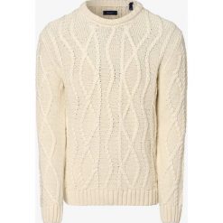 Gant - Sweter męski, beżowy. Brązowe swetry męskie GANT, m, bez wzorów, z wełny, bez kołnierzyka, bez kaptura. Za 899,95 zł.