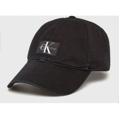 Calvin Klein Jeans - Czapka. Czarne czapki z daszkiem damskie Calvin Klein Jeans, z bawełny. Za 159,90 zł.
